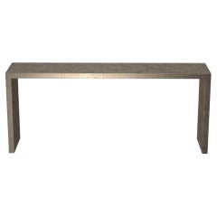 Tables console rectangulaires Art Deco en bronze antique lisse par Alison Spear