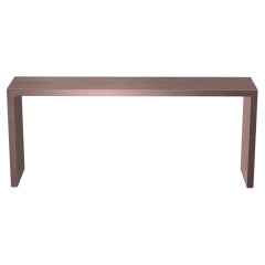 Art Deco Rectangular Console Tables Mid. Hammered Copper by Alison Spear