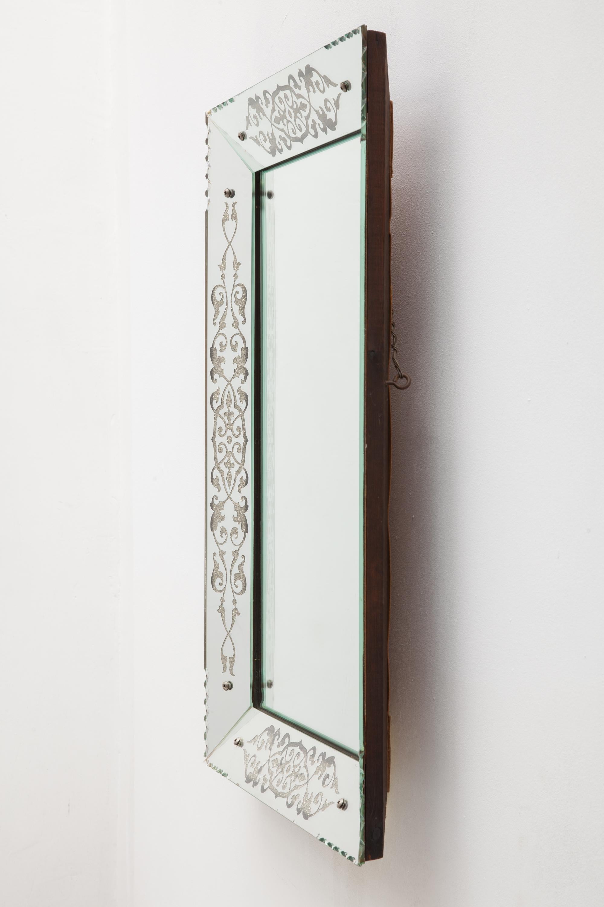 art deco hanging mirror