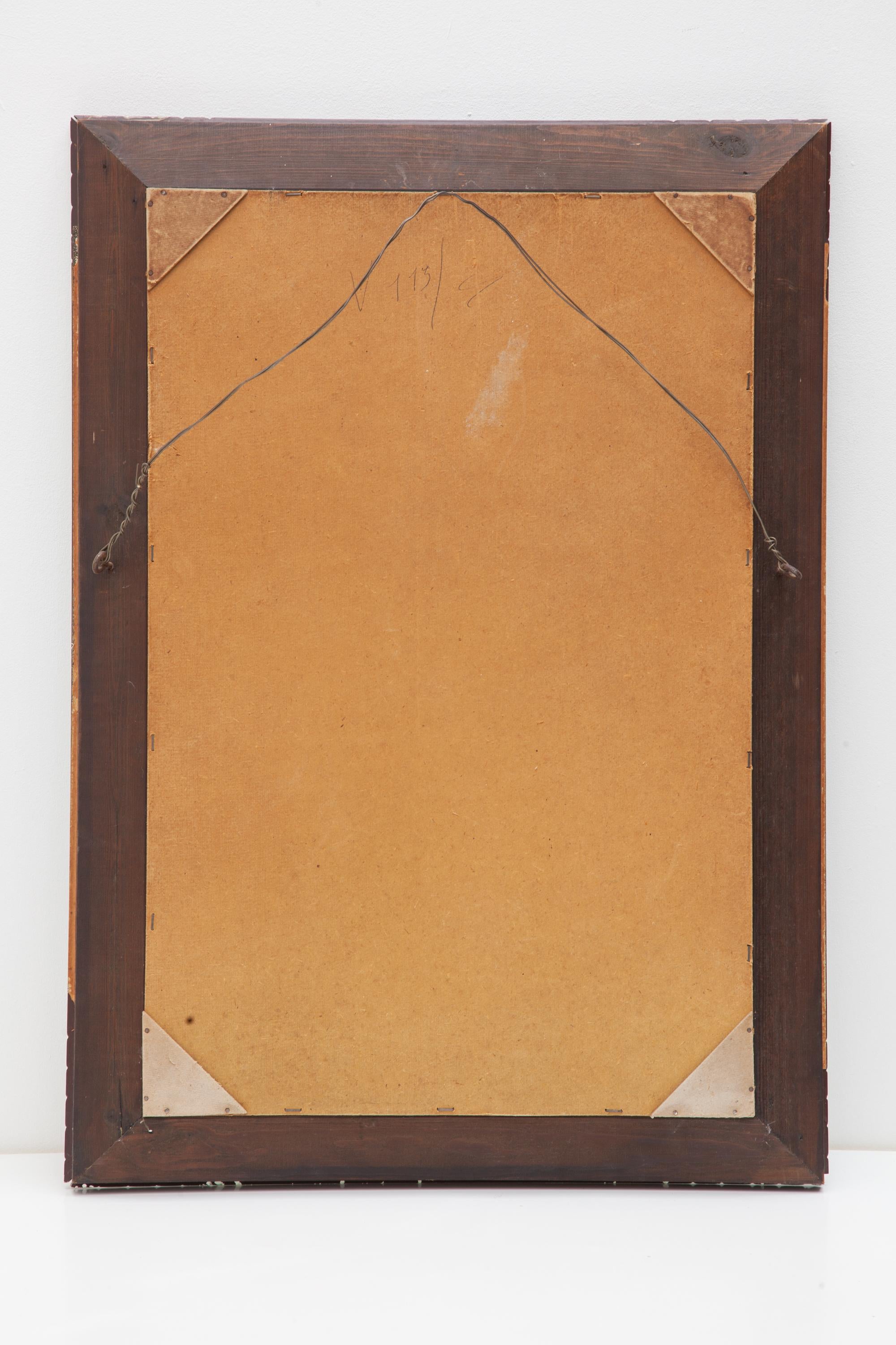 Mid-Century Modern Art Deco Rectangular Faceted Wall Hanging Mirror