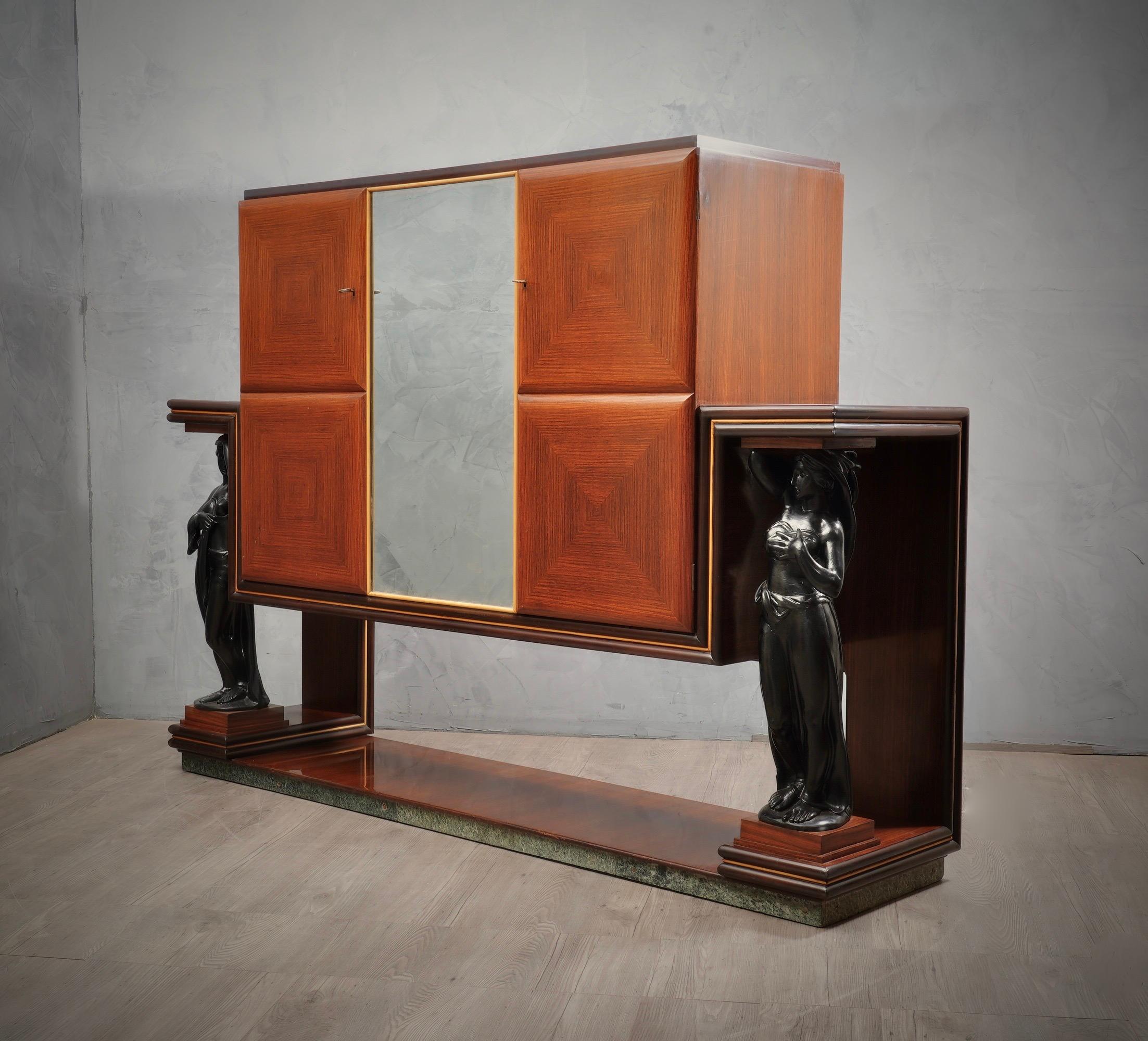 Art Deco Rectangular Italian Bar Cabinet, 1940 4