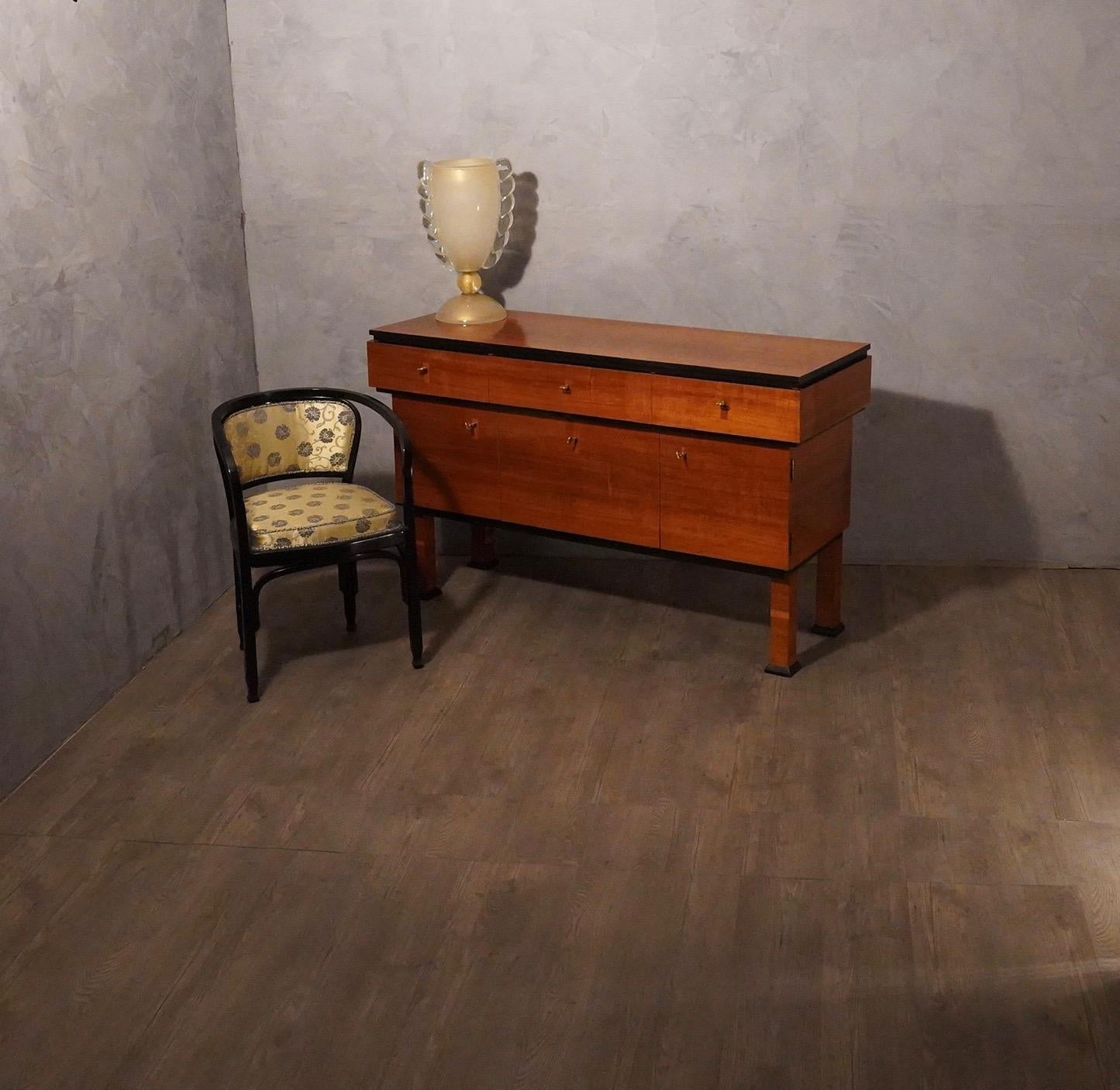 Art Deco Rectangular Walnut Wood Italian Sideboards, 1920 5