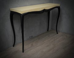 Tavoli da console rettangolari in Wood Wood e pelle di capra, 1920