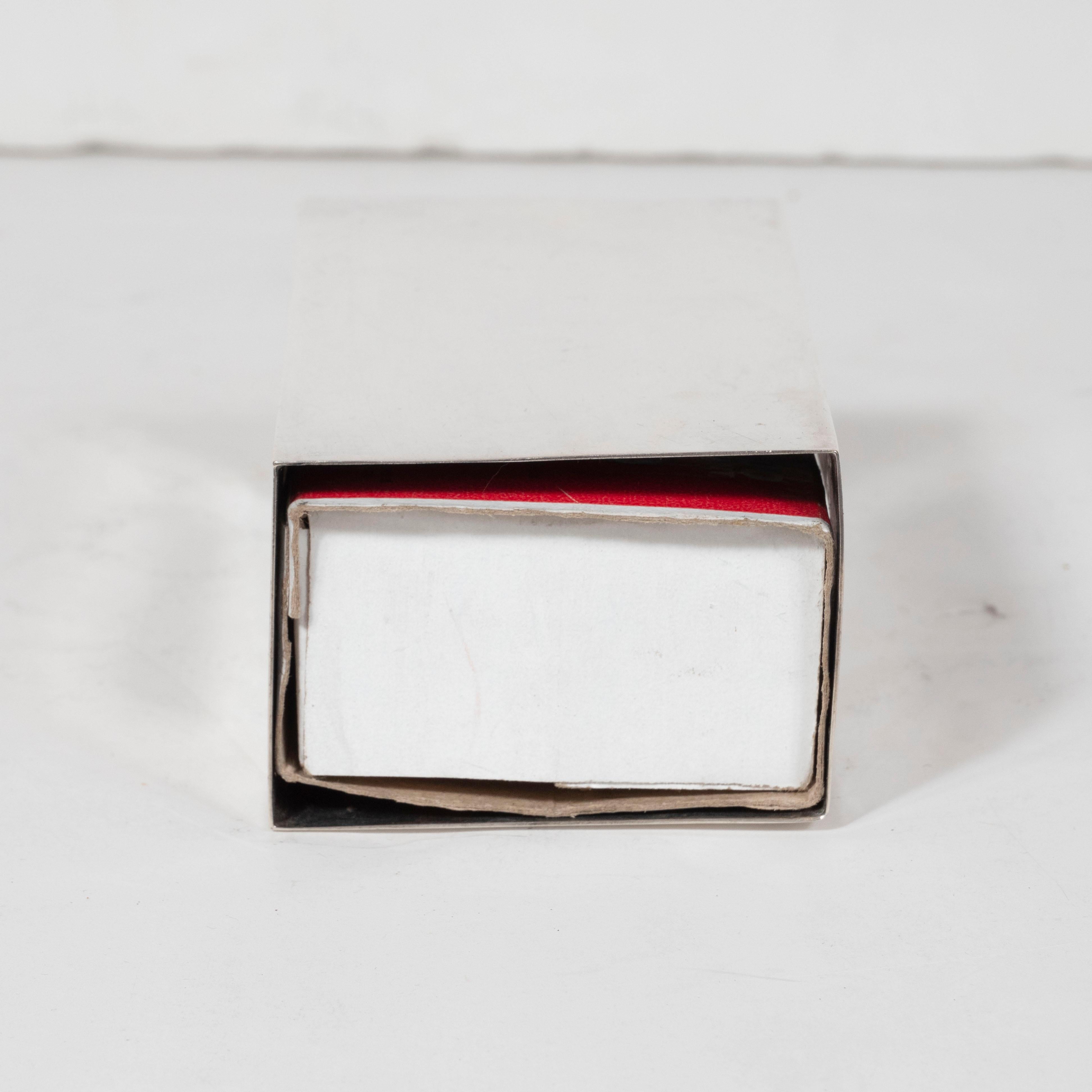 Art Deco Rectilinear Sterling Silver Matchbox Holder by Black, Starr & Gorham 4
