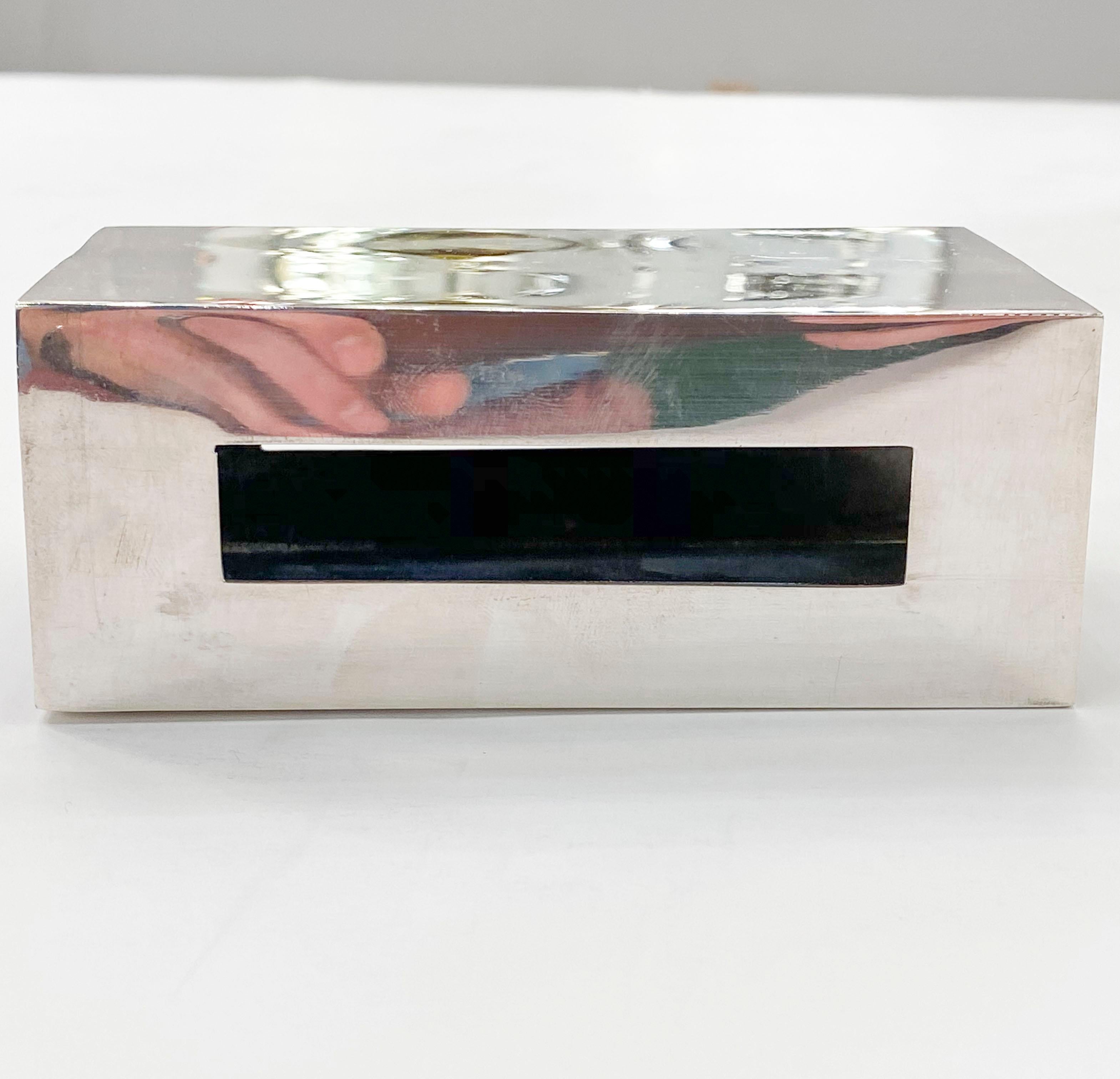 American Art Deco Rectilinear Sterling Silver Matchbox Holder by Black, Starr & Gorham For Sale