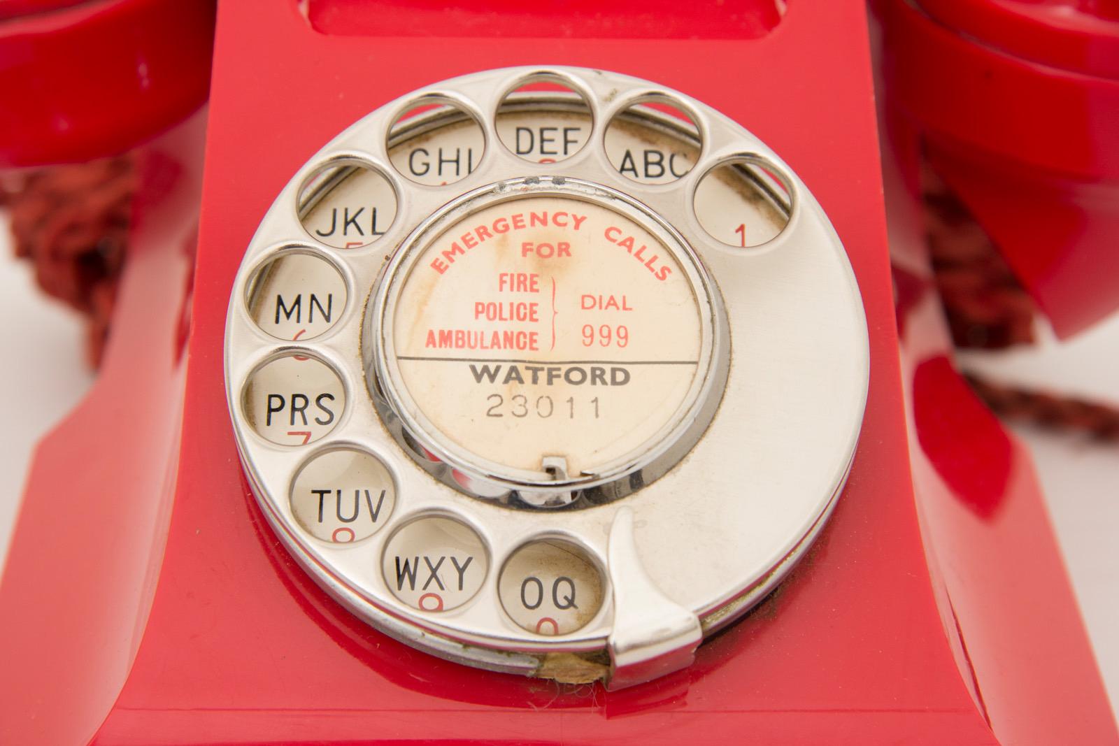 20th Century Art Deco Red Bakelite Telephone