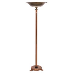 Art Deco Red Copper floor lamp 1930s France