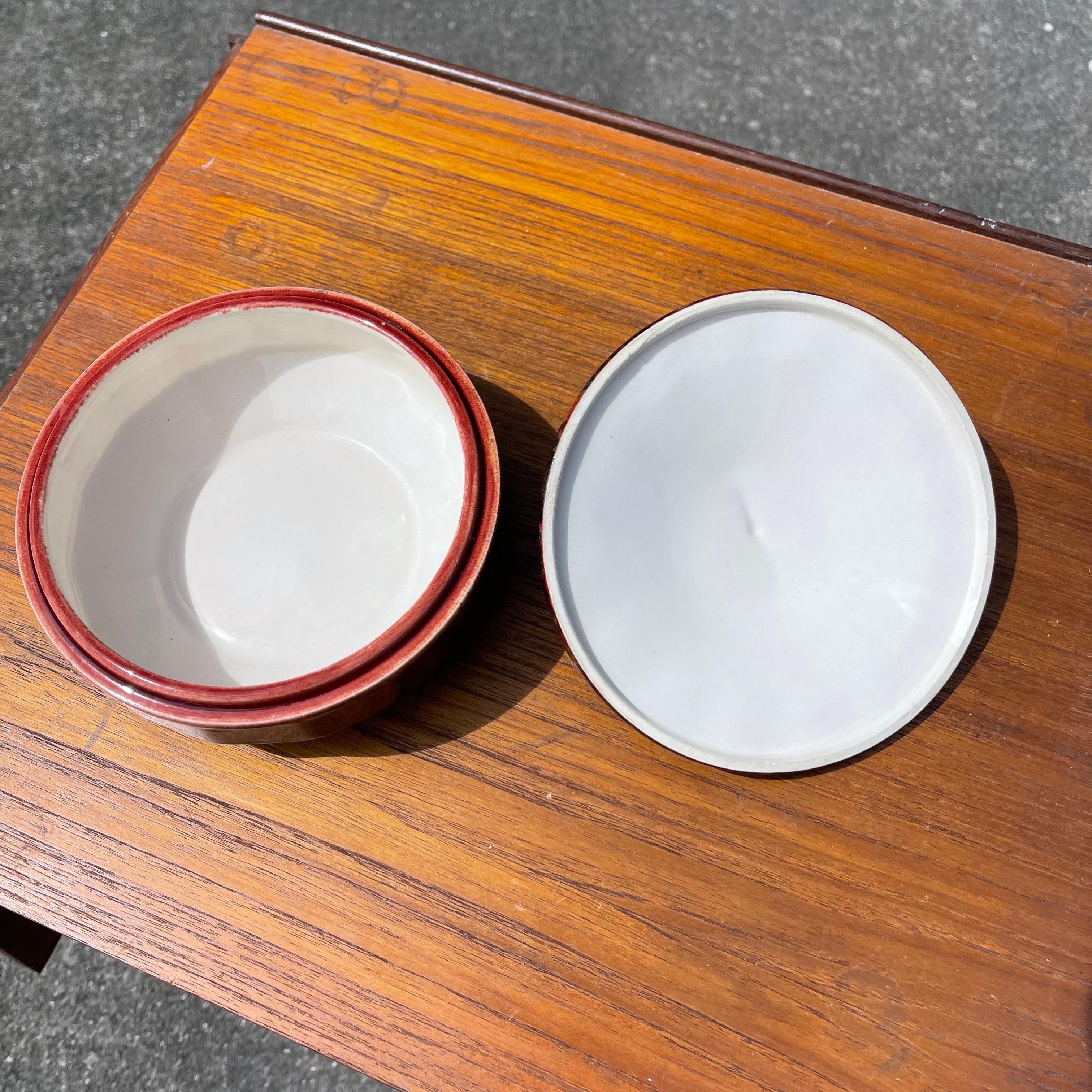 Art Deco Red Flambé Glaze Lidded Box by Paul Millet for Sevres France For Sale 6