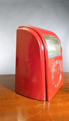Art Deco Red Vitascope Electric Clock