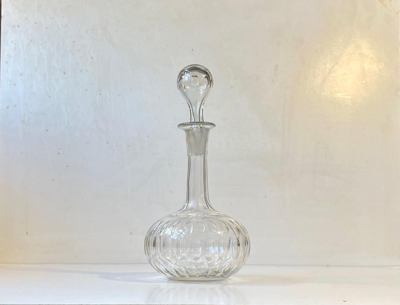 Art Deco Red Wine Crystal Decanter from Holmegaard, 1920s 3