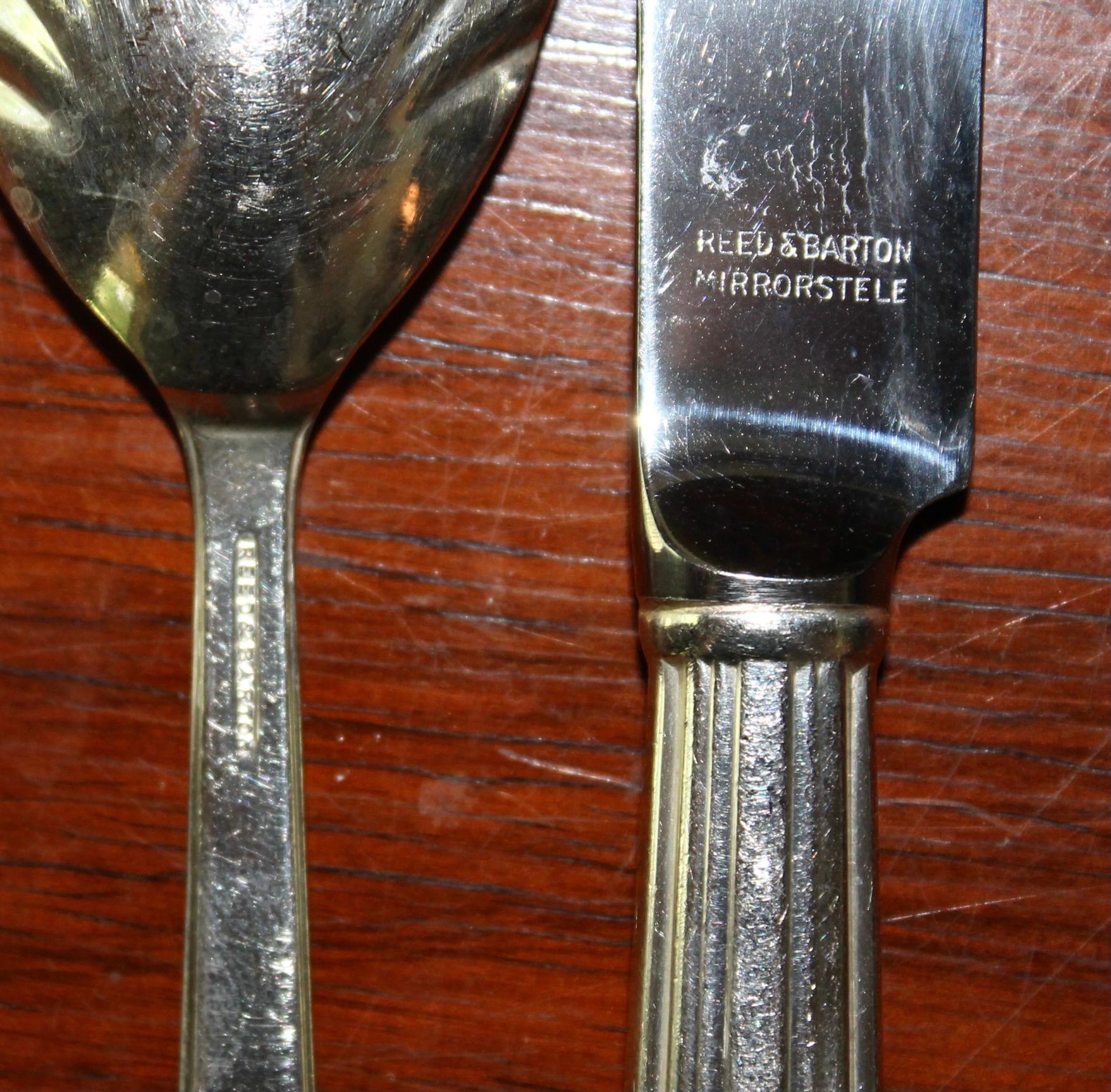 Silver Plate Art Deco Reed & Barton 'Maid of Honor' service for 8 For Sale
