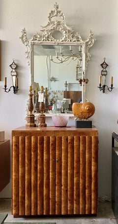 Art Deco Reed Front Cabinet, English, circa 1930