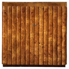 Art-Déco-Schrank mit Schilffront, englisch, um 1930