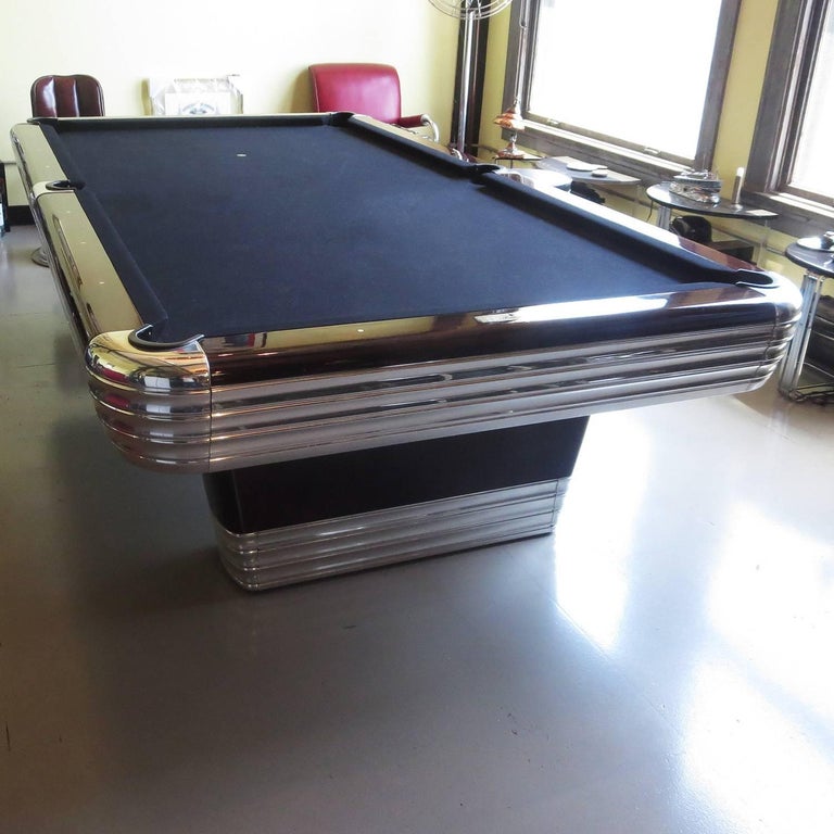 Art Deco Refinished Brunswick Centennial Pool Table at 1stDibs