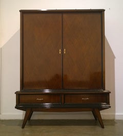 Art Deco Refinished Jean-Michel Frank "Americano Escandinavo" Tall Bar Cabinet