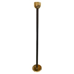 Art Deco Regency Brass Chalice Torchiere Floor Lamp
