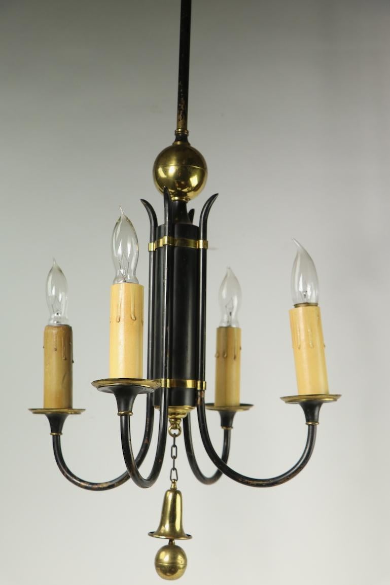 American Art Deco Regency Style Chandelier For Sale