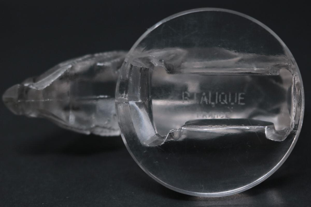 Art Deco René Lalique Clear Glass Sanglier Boar Mascot In Good Condition In Chelmsford, Essex