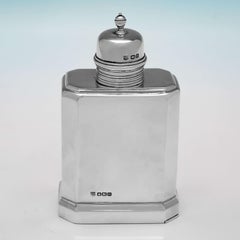 Reproducción Art Decó de una caja de té de la época de la Reina Anne - Hallmarked in 1929