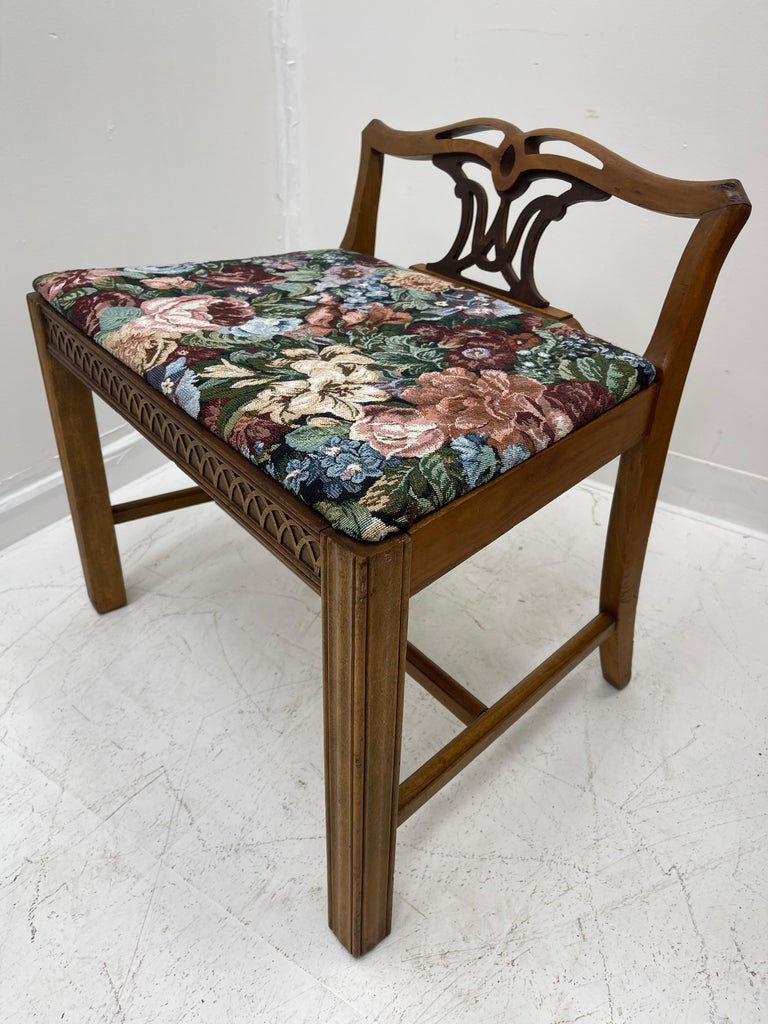 Art Deco Retro Style Accent Chair Floral Prints and Victorian Accents For Sale at 1stDibs