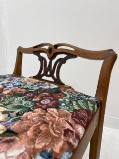 Art Deco Retro Style Accent Chair Floral Prints and Victorian Accents