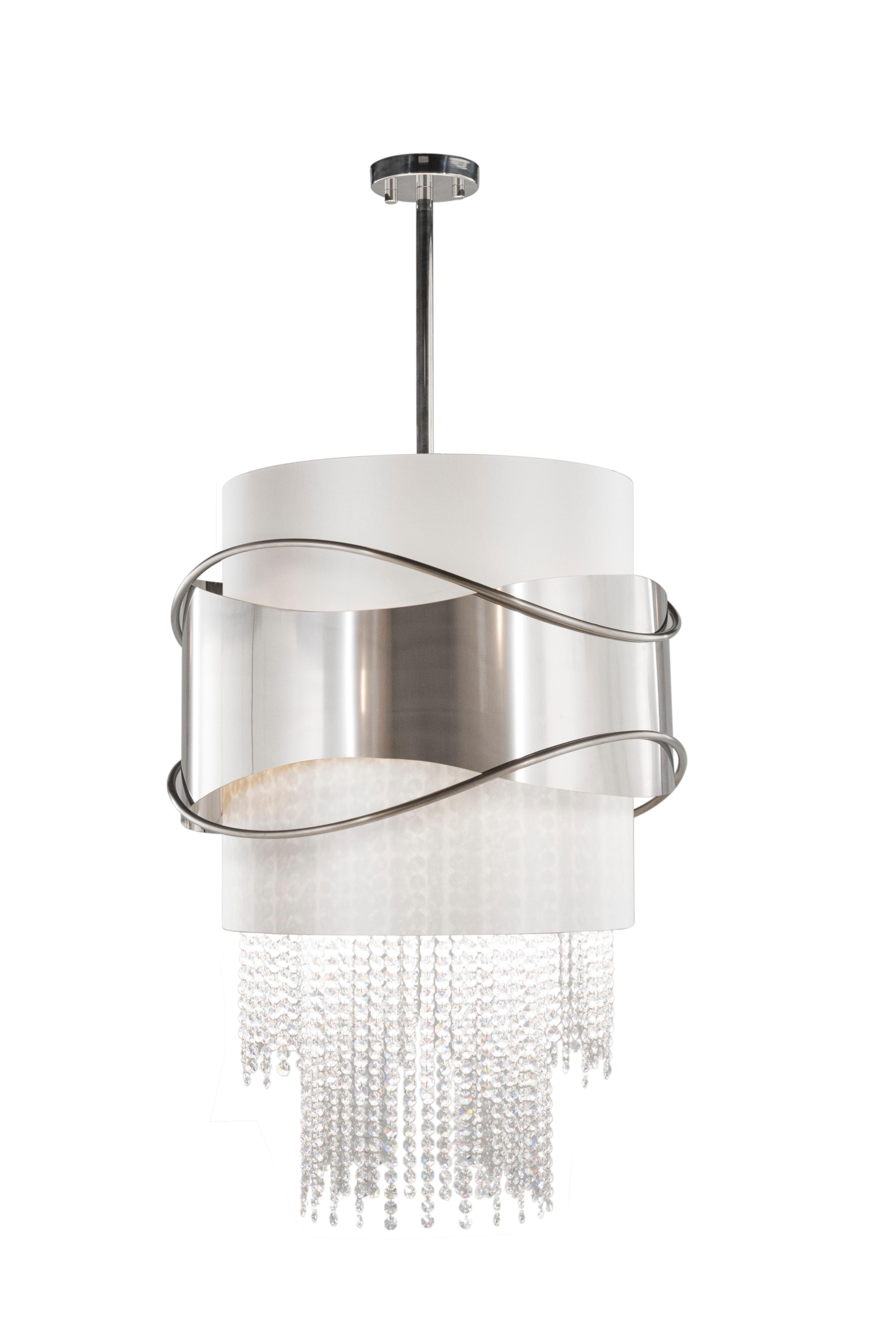 Lampadario Art Deco Return Swarovski Fatto a mano in Portogallo da Greenapple in vendita 1