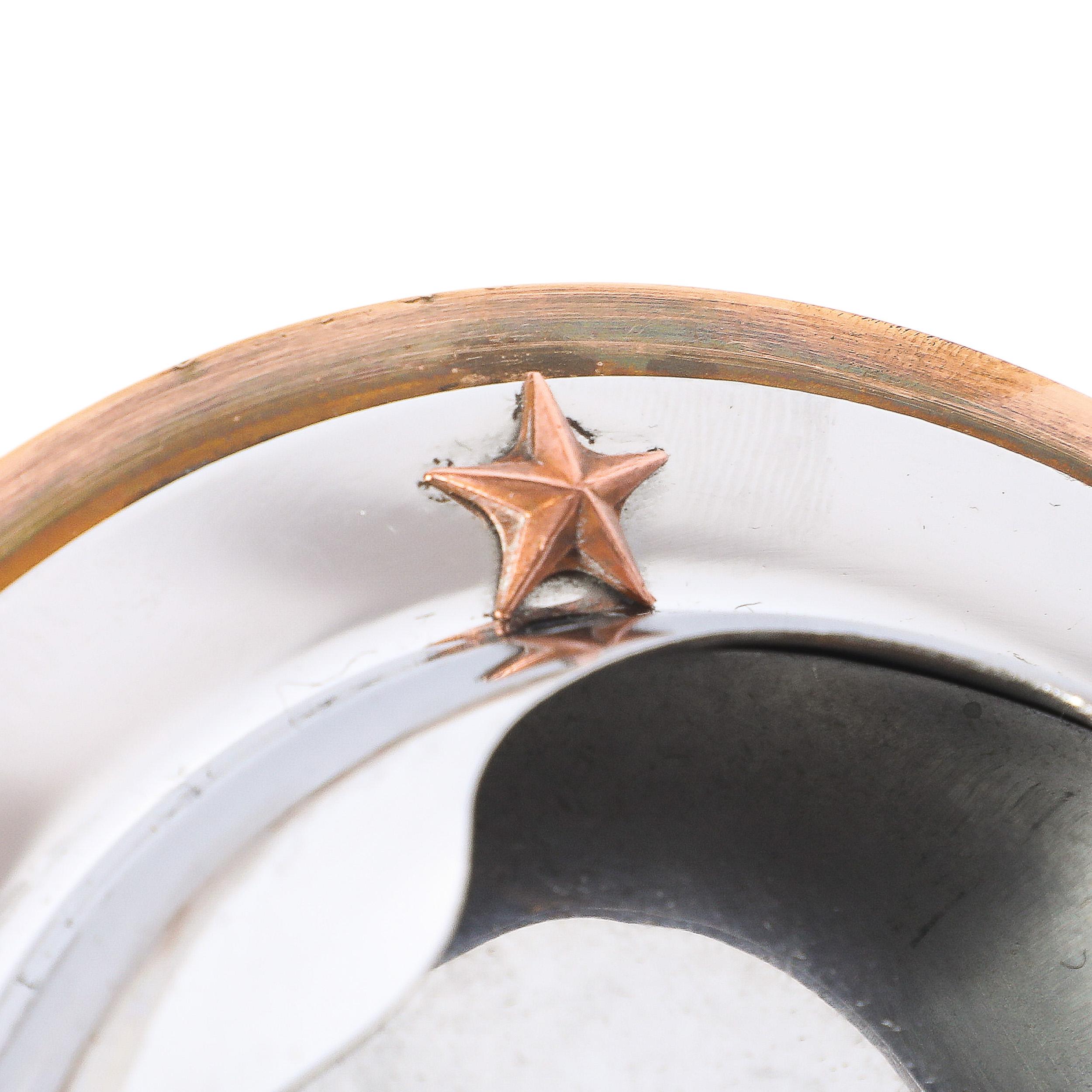 Cendrier Art Déco Revere Saturn en chrome, laiton et bakélite en vente 3