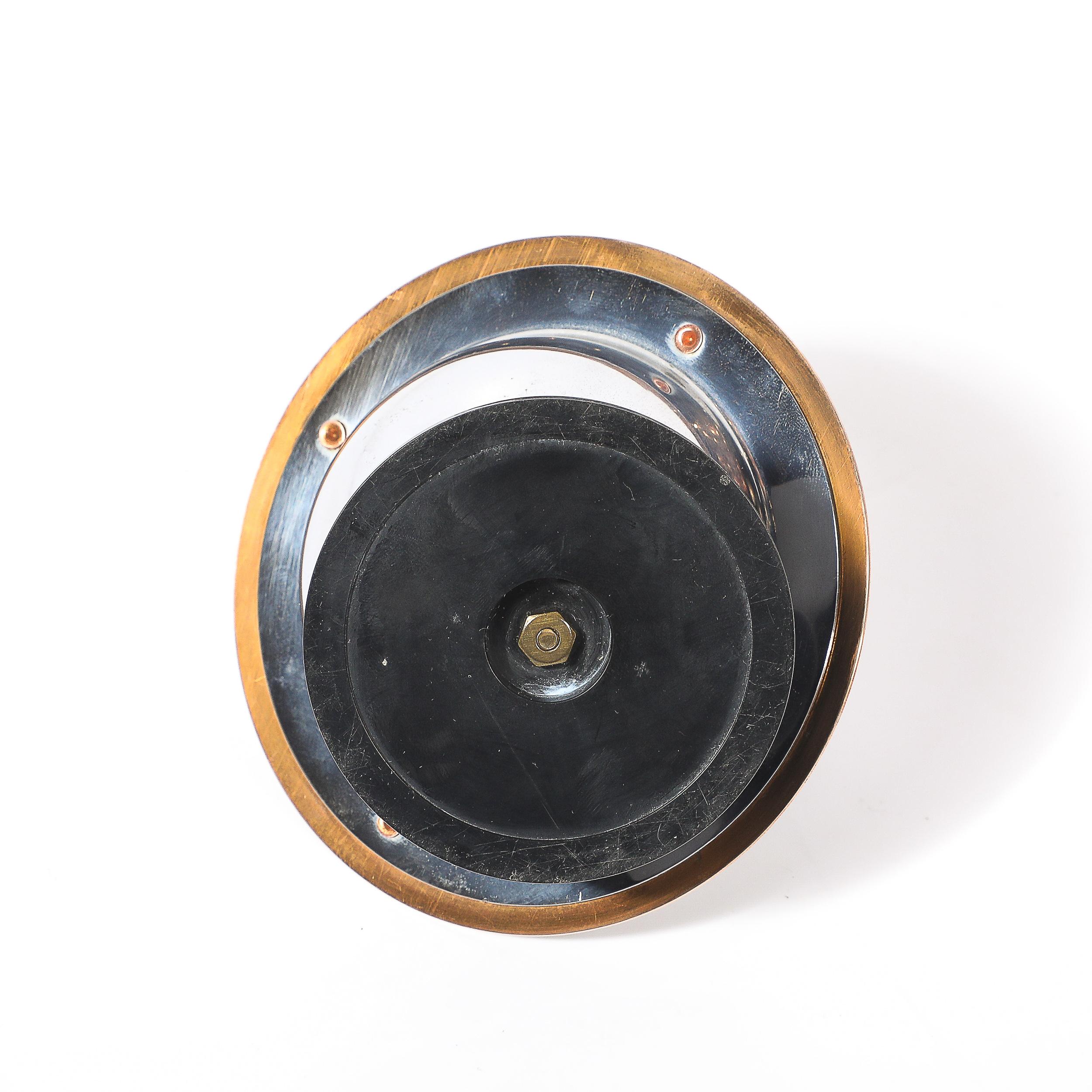 Cendrier Art Déco Revere Saturn en chrome, laiton et bakélite en vente 5