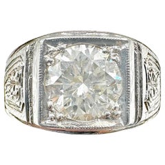 Art Deco Revival 18K White Gold Diamond Ring