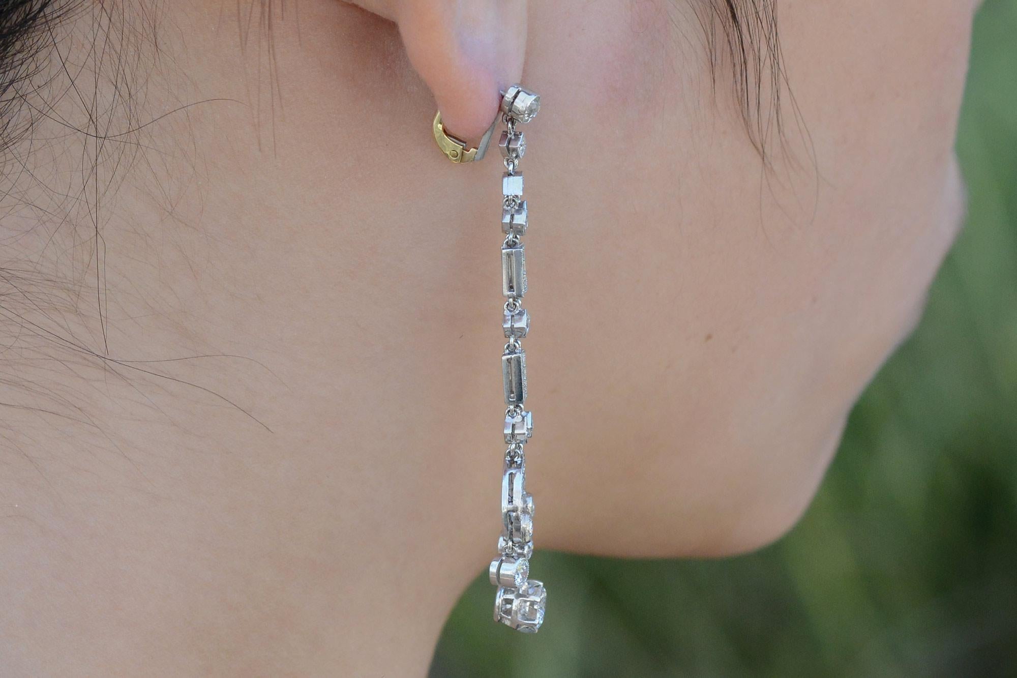 cartier diamond chandelier earrings