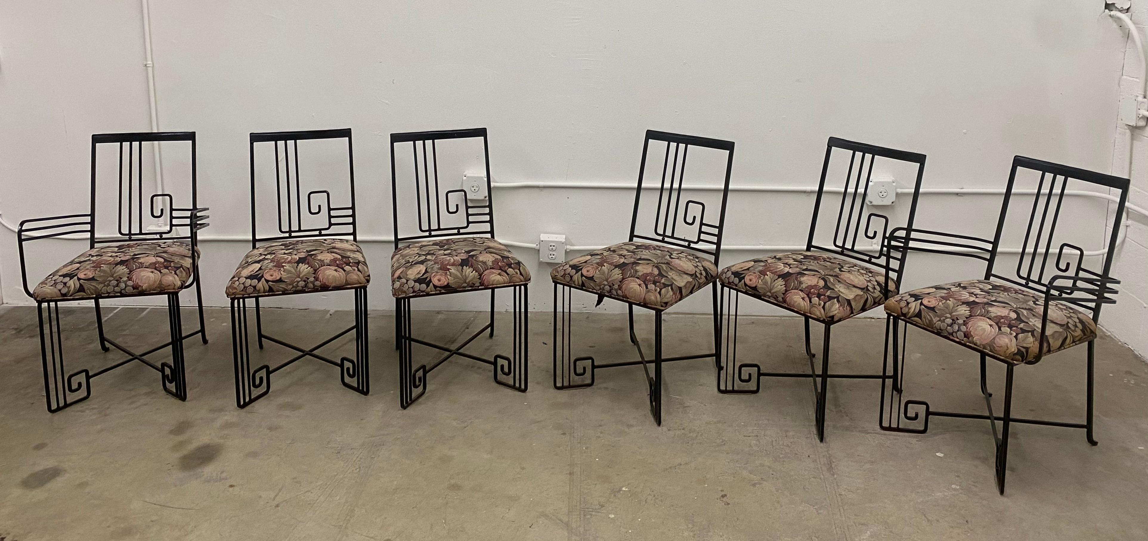 Schmiedeeiserner Tisch und Stühle im Art-Deco-Stil von Marina McDonald im Angebot 4
