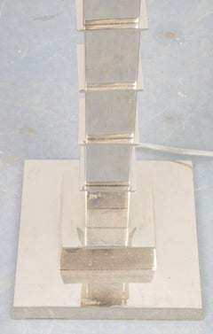 Art Deco Revival Chrome Floor Lamp