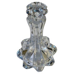 Vintage Art Deco Revival Crystal Decanter by Orrefors Sweden, Signed