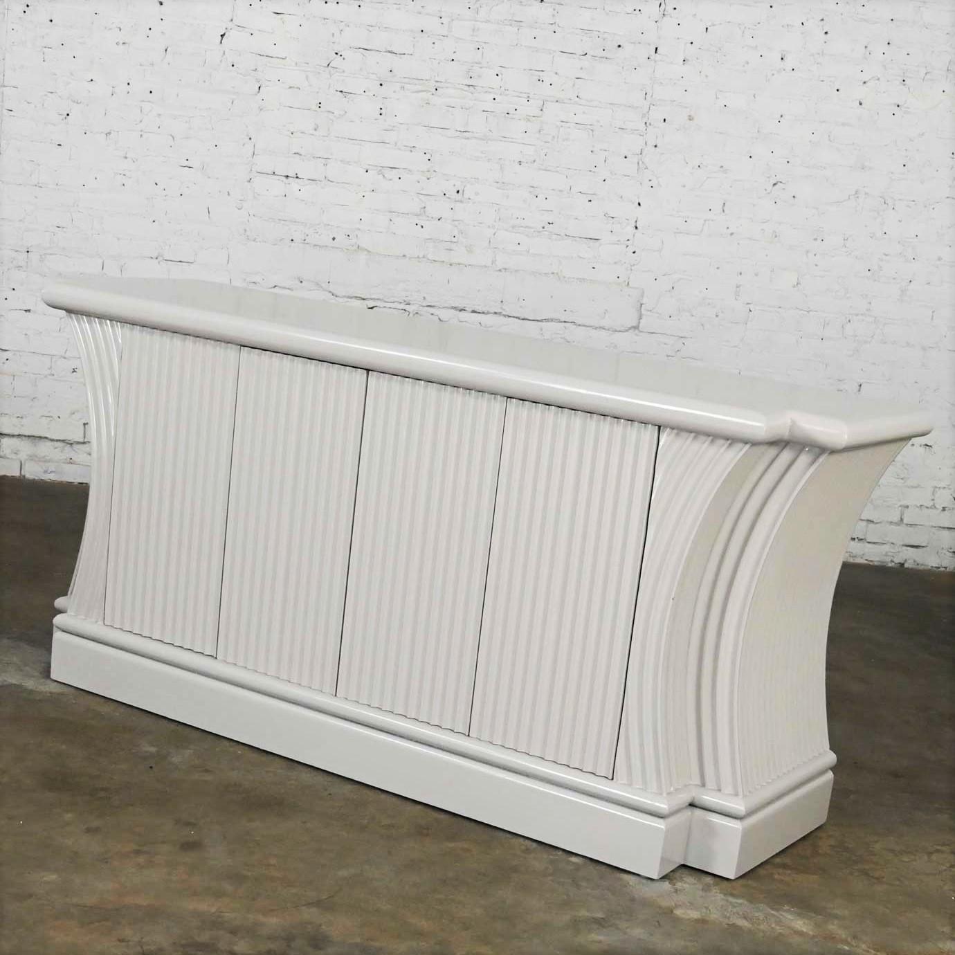 fluted console cabinet