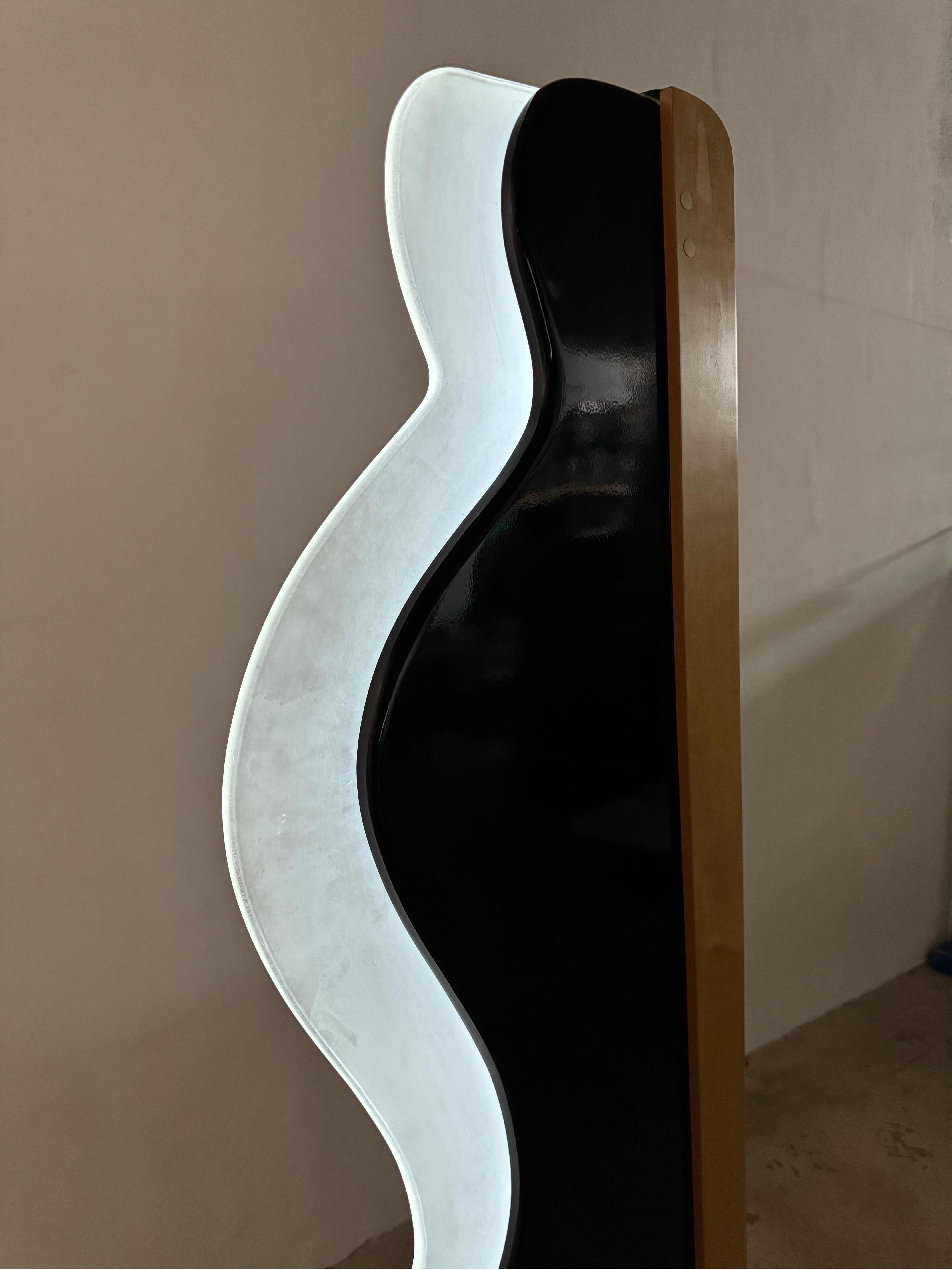 Art Deco Revival Custom Neon and Lucite Floor Lamp, 1980s 2
