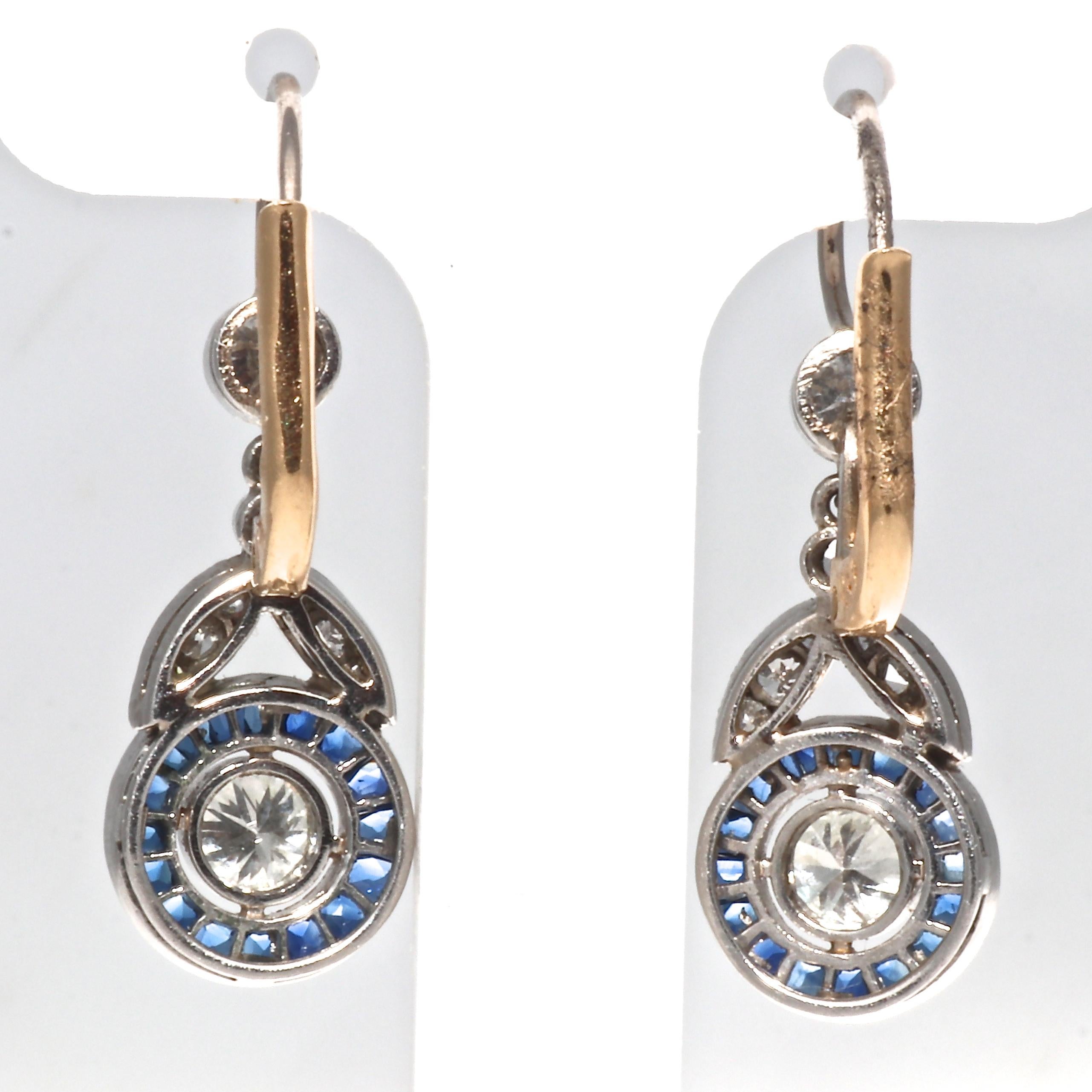 art deco inspired drop diamond earrings