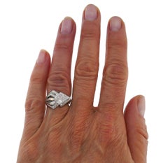 Art Deco Style Diamond White Gold Ring