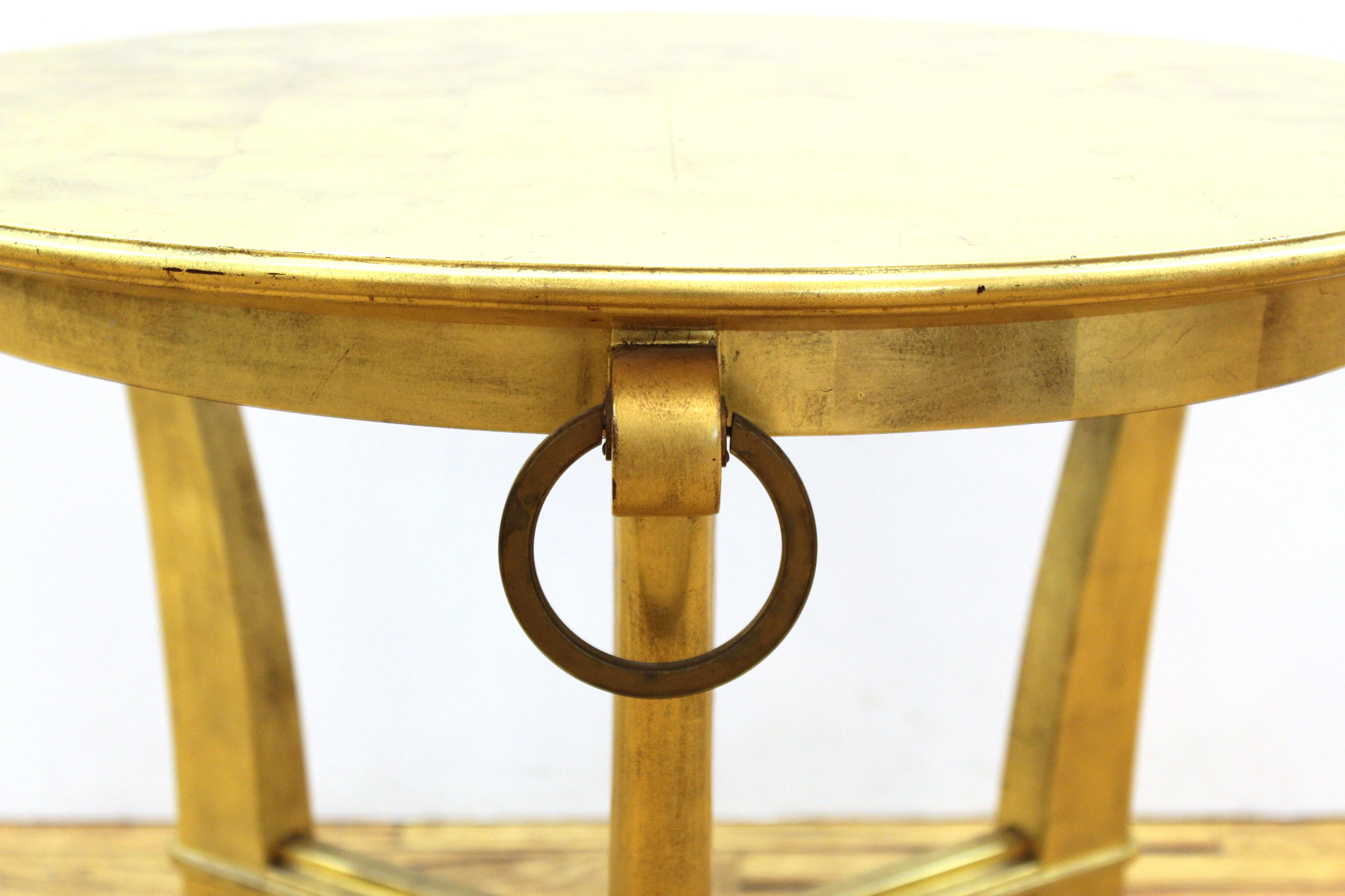 Art Deco Revival Gold Foil Cocktail Table In Good Condition For Sale In New York, NY