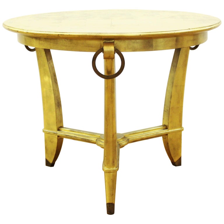 Art Deco Revival Gold Foil Cocktail Table For Sale at 1stDibs