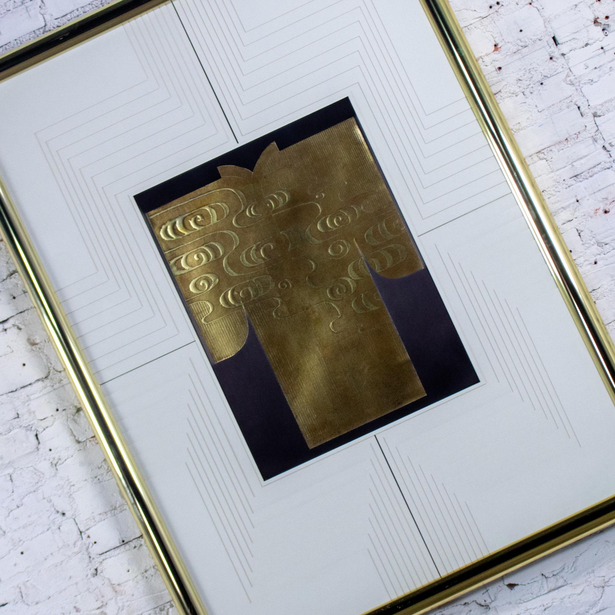 Art Deco Revival Kinder Harris Large Art Titled Deco Kimono II Signed Tim Vance im Angebot 5