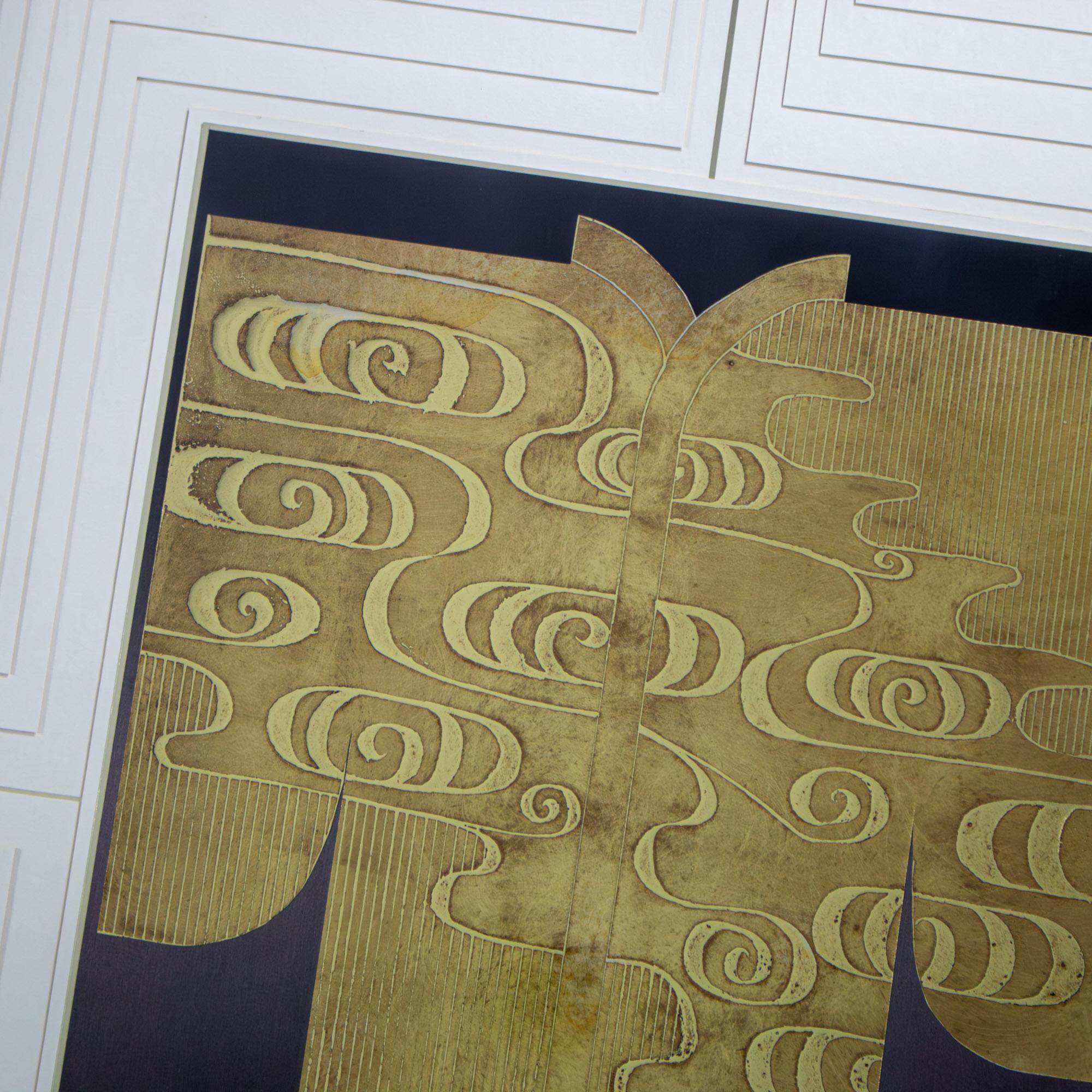 Art Deco Revival Kinder Harris Large Art Titled Deco Kimono II Signed Tim Vance (amerikanisch) im Angebot