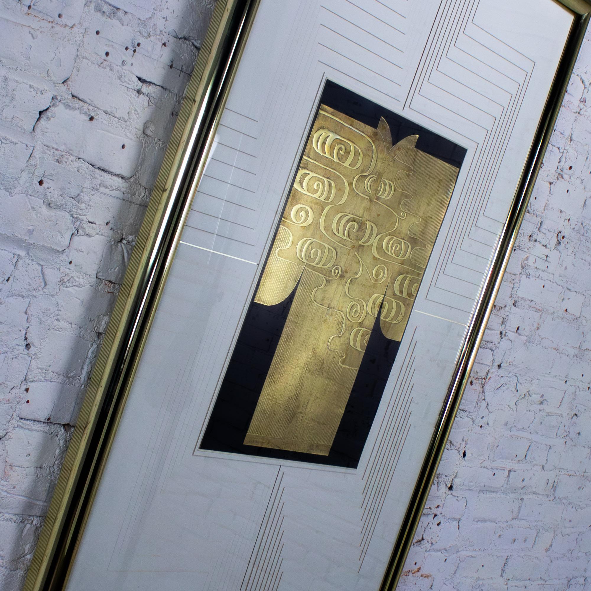 Art Deco Revival Kinder Harris Large Art Titled Deco Kimono II Signed Tim Vance (Eloxiert) im Angebot