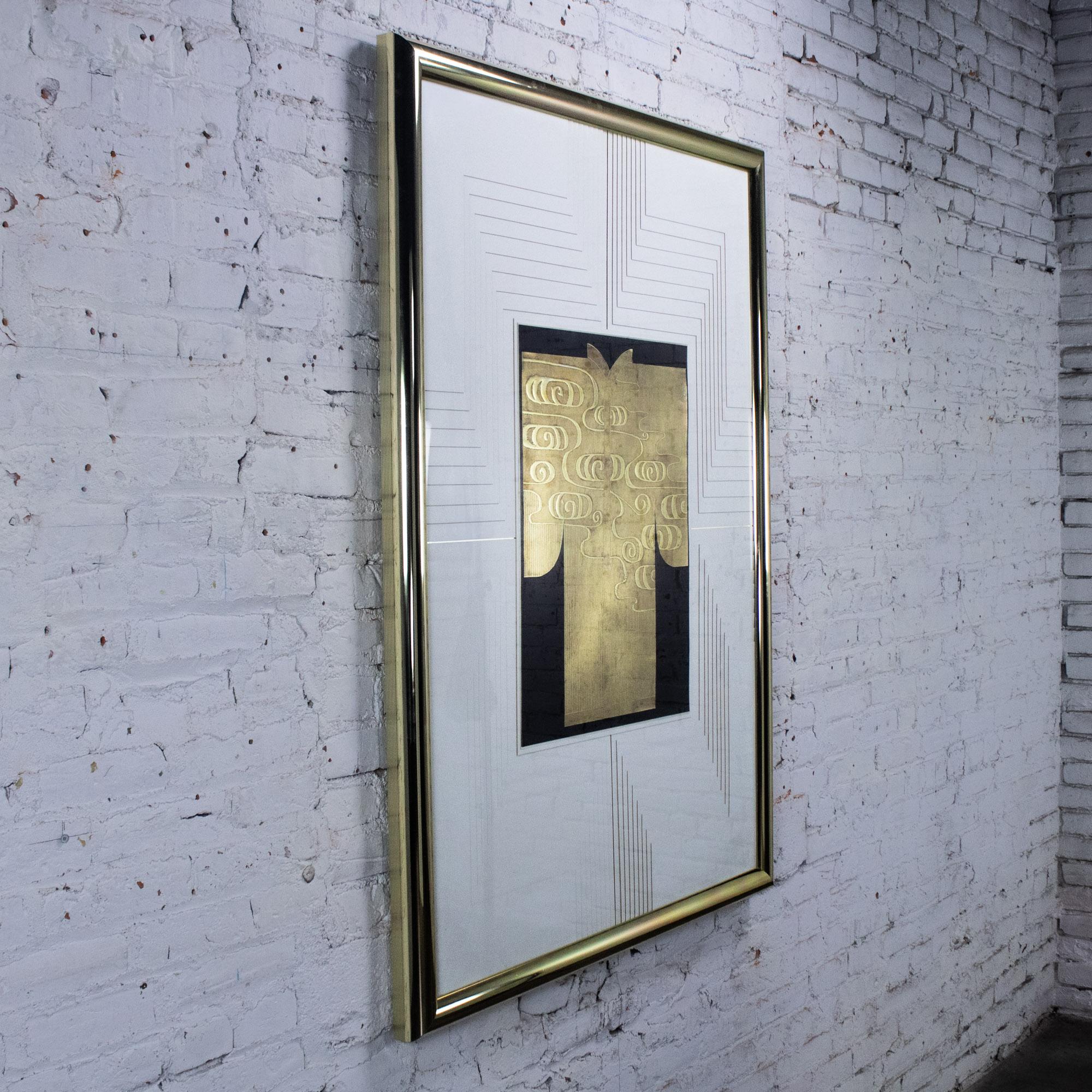 Art Deco Revival Kinder Harris Large Art Titled Deco Kimono II Signed Tim Vance im Zustand „Gut“ im Angebot in Topeka, KS