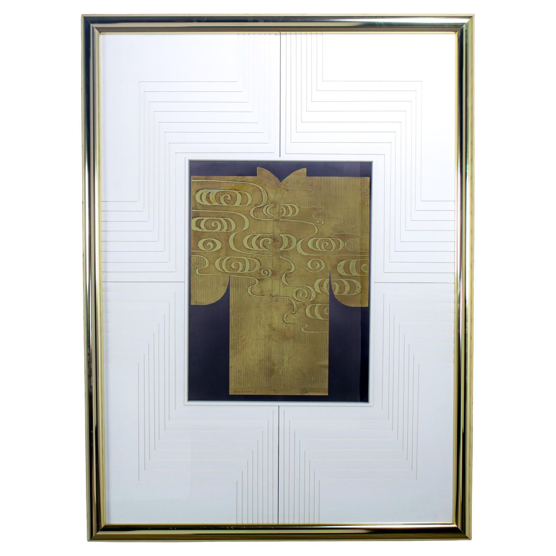 Art Deco Revival Kinder Harris Large Art Titled Deco Kimono II Signed Tim Vance im Angebot