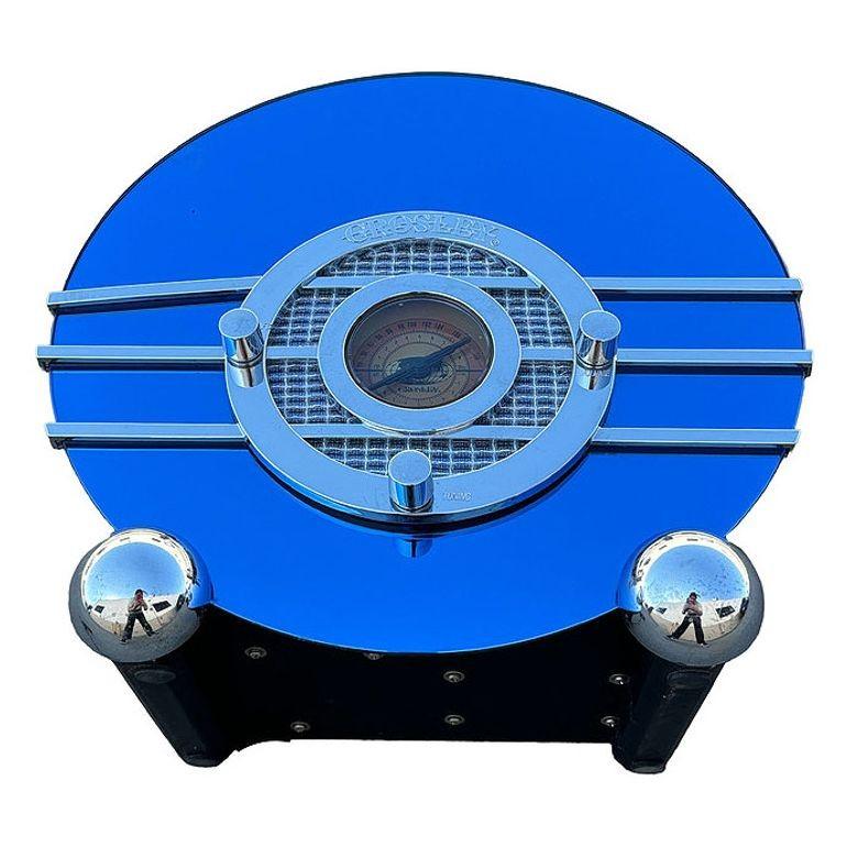 Art Deco Revival Model CR 37 Cobalt Blue Spartan 'Bluebird' Radio by Crosley In Excellent Condition In Van Nuys, CA