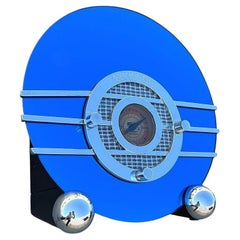 Art Deco Revival Model CR 37 Cobalt Blue Spartan 'Bluebird' Radio by Crosley