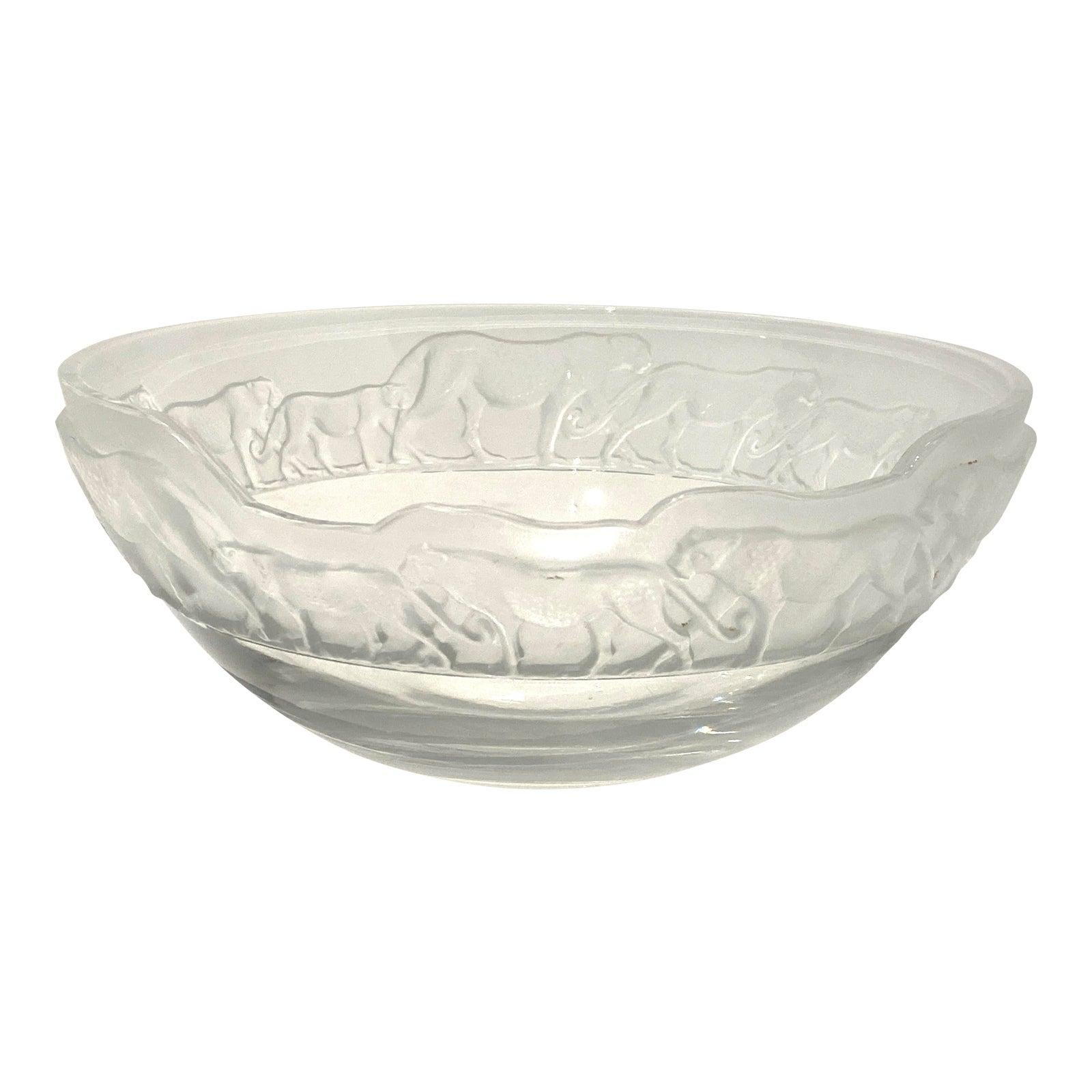 Art Deco Revival Nachtmann Safari Leopard Bowl  For Sale