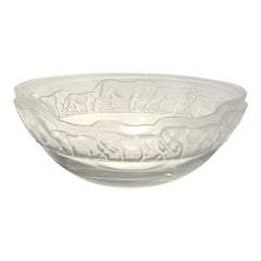 Vintage Art Deco Revival Nachtmann Safari Leopard Bowl 