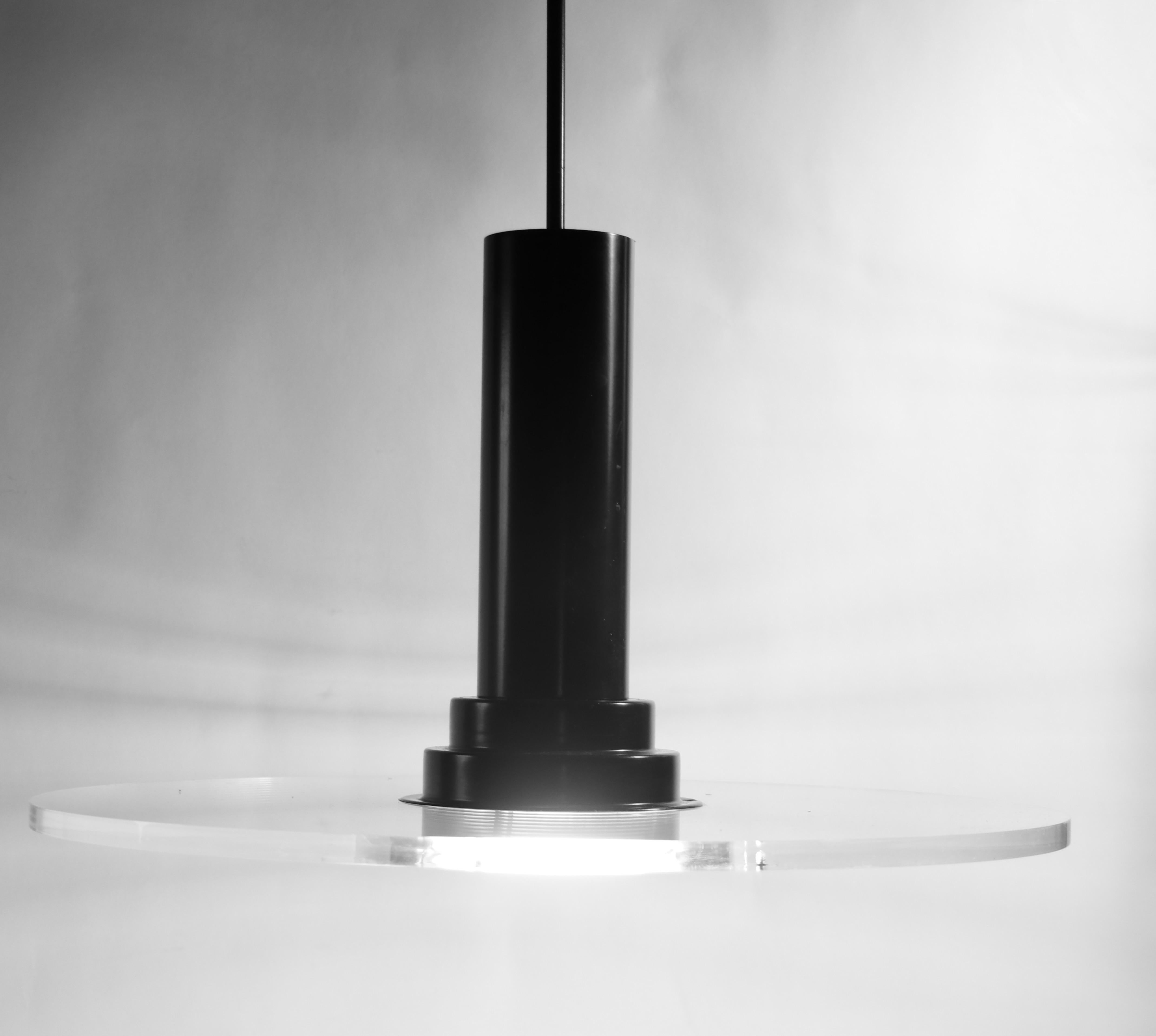 Art Deco Revival Post Modern Pendant Spotlight Chandelier by Fredrick Ramond For Sale 5