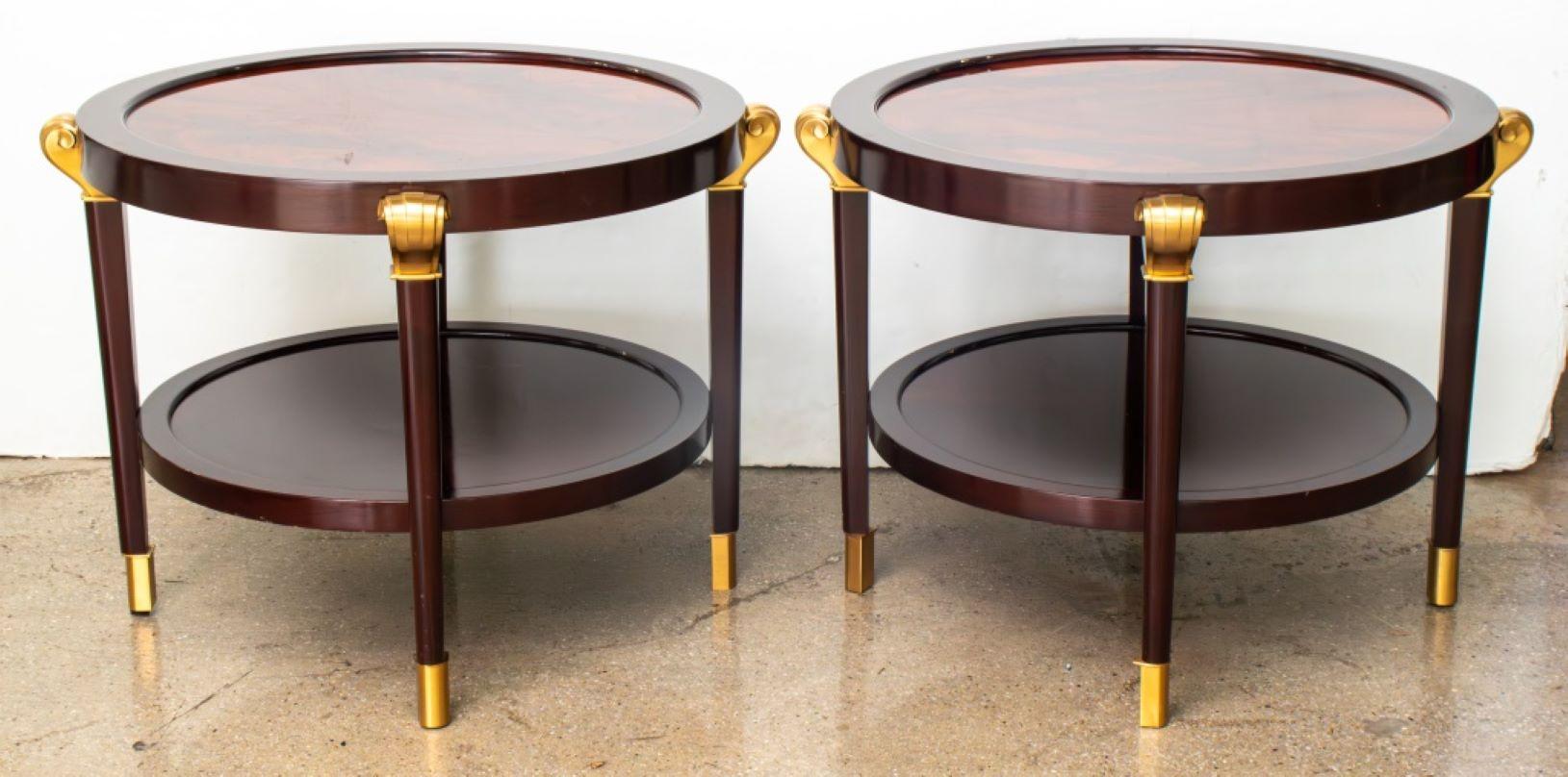 Art Deco Revival Round End Tables, Pair For Sale 3